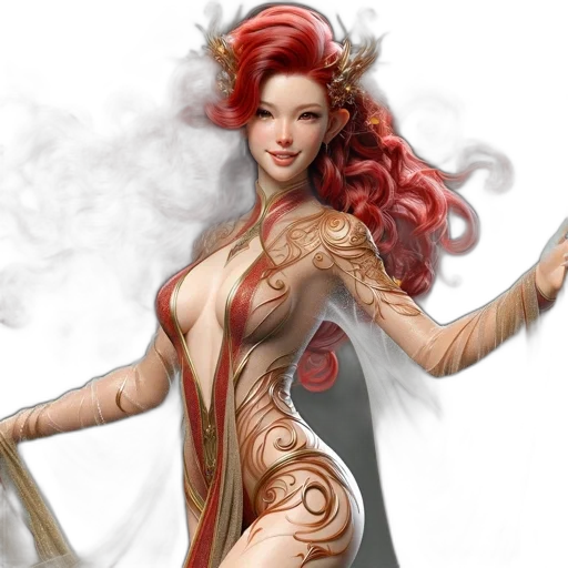 fantasy art, concept art, comic book art, photorealistic transparent PNG cut-out