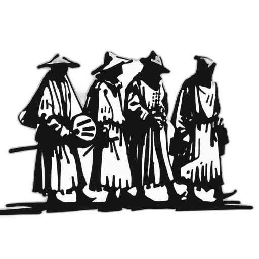 staff, mask, jacket, hat transparent PNG cut-out