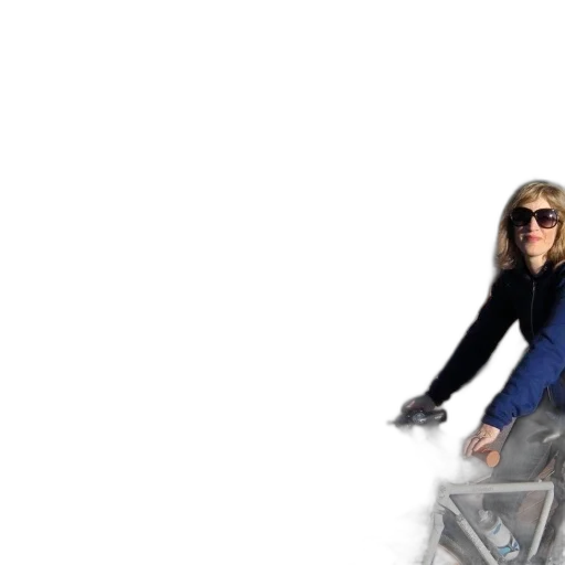 jacket, outer space, woman, bicycle transparent PNG cut-out