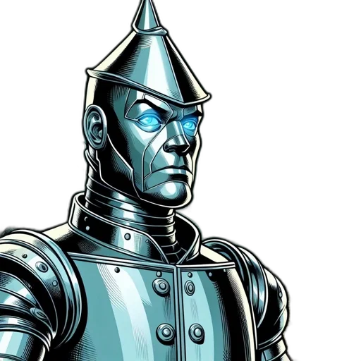 robot, comic book art, concept art, 3d render transparent PNG cut-out