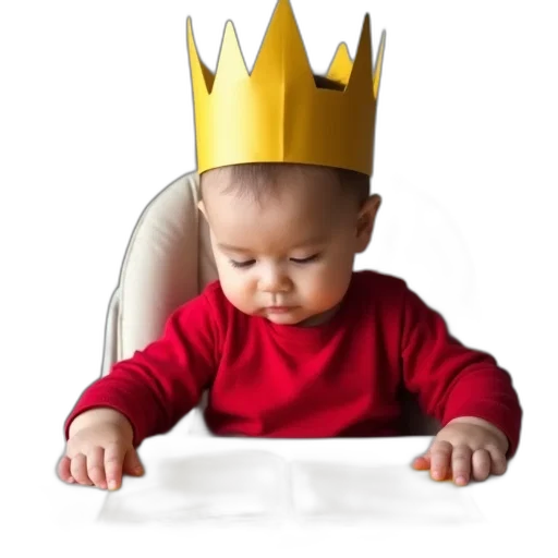 crown, hat, photorealistic, toddler transparent PNG cut-out