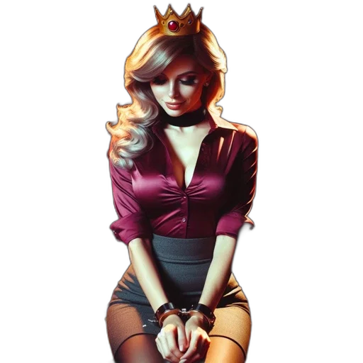 crown, dress, staff, comic book art transparent PNG cut-out