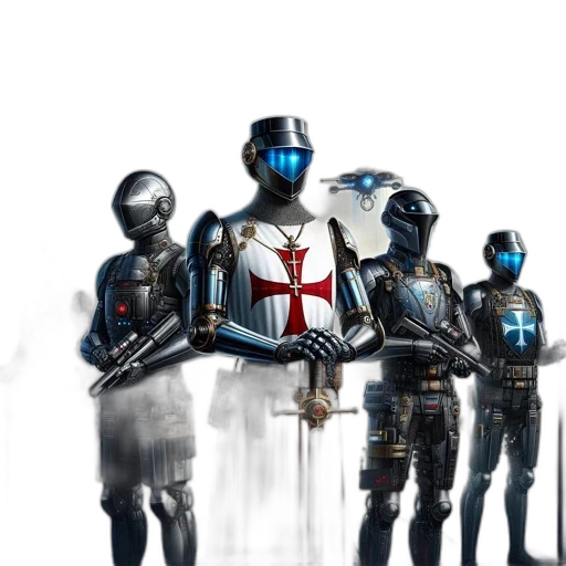 robot, concept art, 3d render, fantasy art transparent PNG cut-out