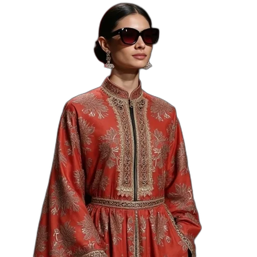 dress, jacket, red, person transparent PNG cut-out