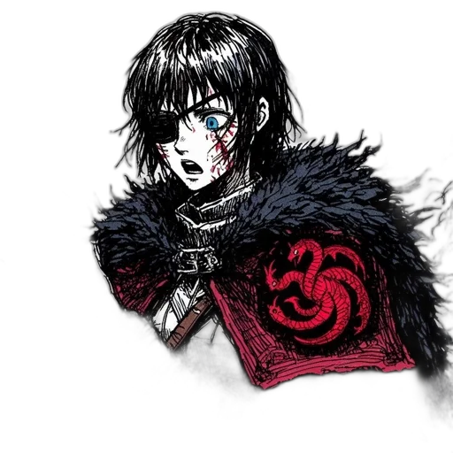 jacket, dragon, mask, weapon transparent PNG cut-out