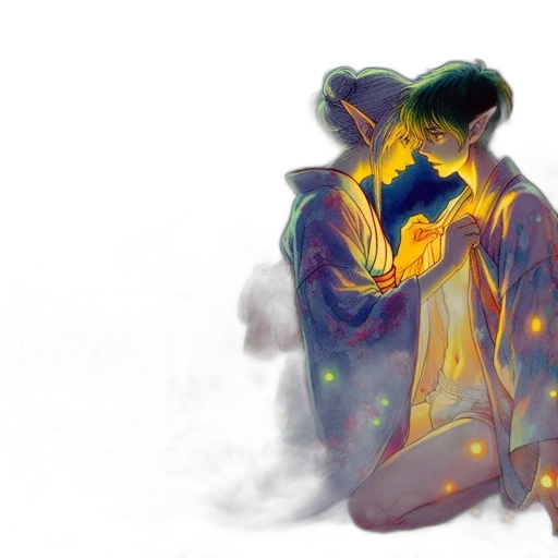 jacket, mask, watercolor, concept art transparent PNG cut-out