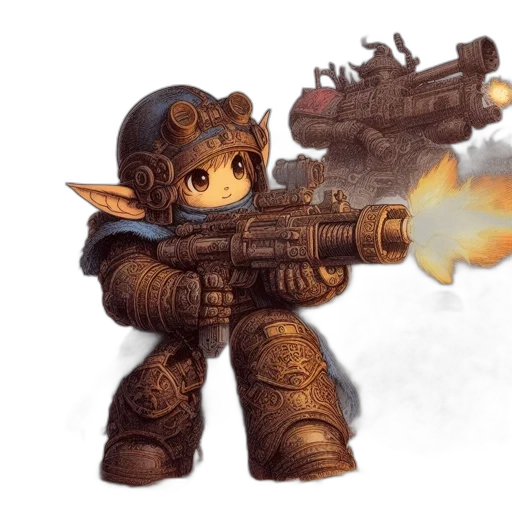 weapon, robot, dragon, staff transparent PNG cut-out