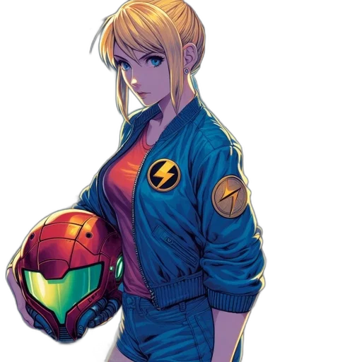 jacket, comic book art, concept art, pixel art transparent PNG cut-out