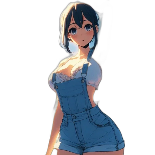 dress, robot, staff, weapon transparent PNG cut-out