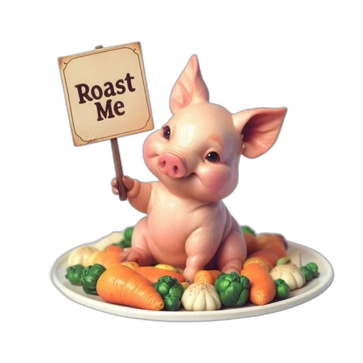 food, animal, 3d render, photorealistic transparent PNG cut-out