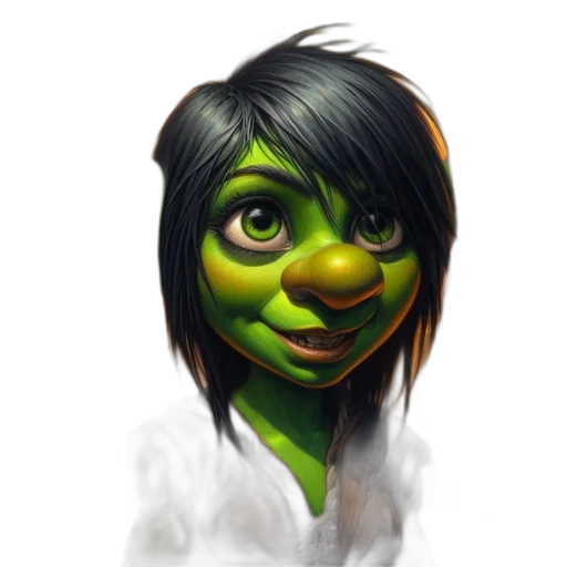 face, mask, staff, creature transparent PNG cut-out