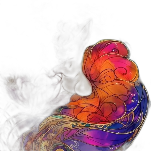 dragon, mask, hair, face transparent PNG cut-out