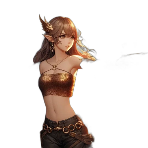 staff, dragon, dress, fantasy art transparent PNG cut-out