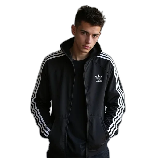 jacket, photorealistic, 3d render, adidas transparent PNG cut-out