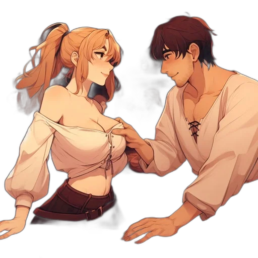 anime, concept art, pixel art, watercolor transparent PNG cut-out