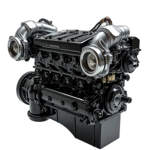 car, 3d render, engine, two transparent PNG cut-out