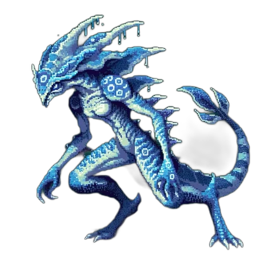 dragon, creature, staff, animal transparent PNG cut-out