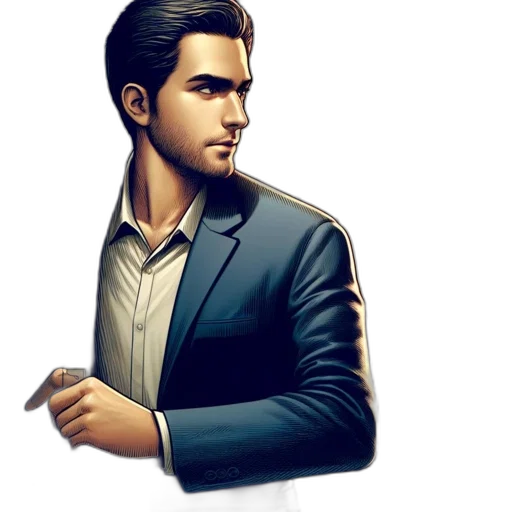 jacket, concept art, pixel art, 3d render transparent PNG cut-out