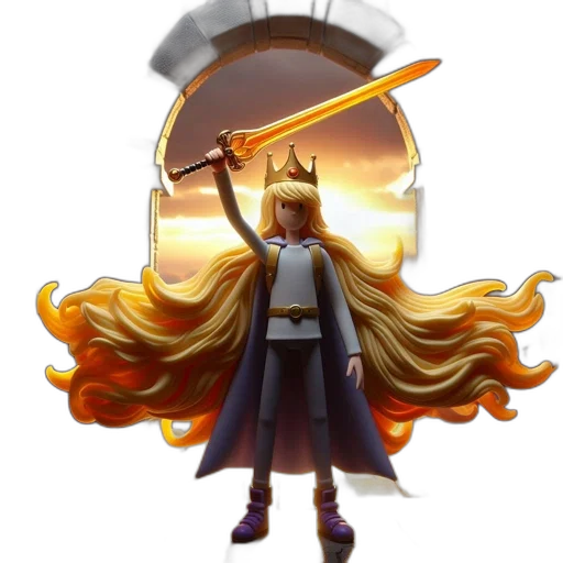 sword, staff, crown, weapon transparent PNG cut-out