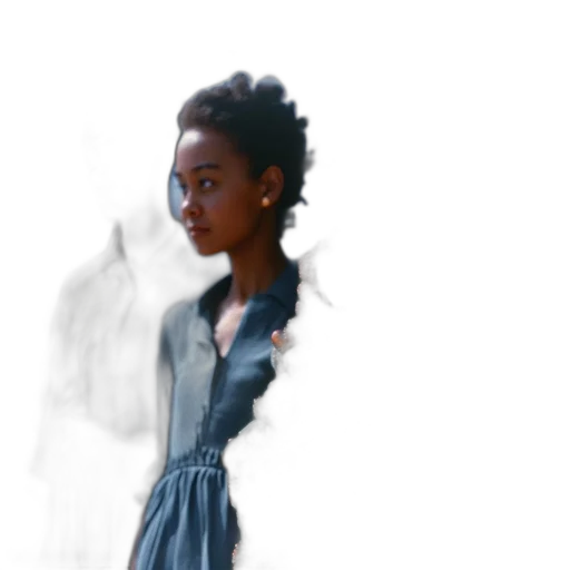 dress, face, robot, hair transparent PNG cut-out