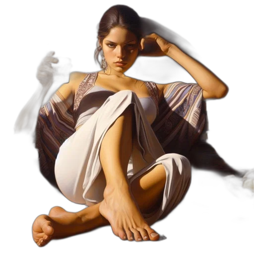 jewelry, dress, photorealistic, oil painting transparent PNG cut-out