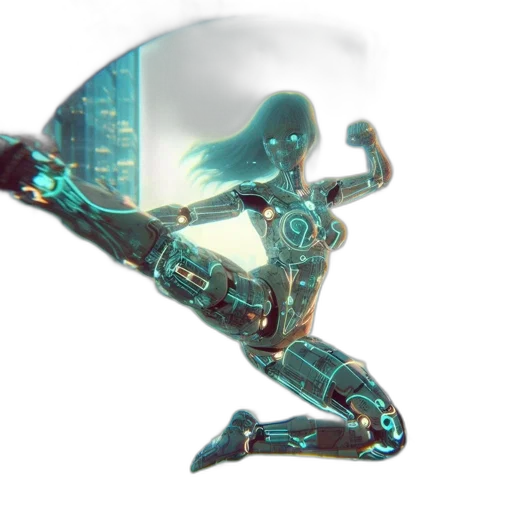 sword, robot, weapon, staff transparent PNG cut-out