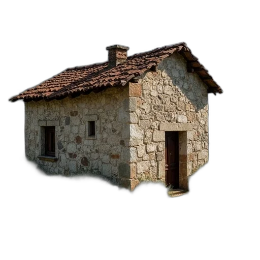 building, furniture, umbrella, 3d render transparent PNG cut-out