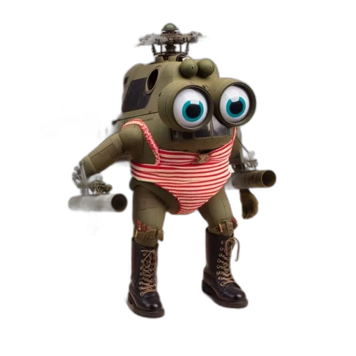 robot, creature, staff, animal transparent PNG cut-out