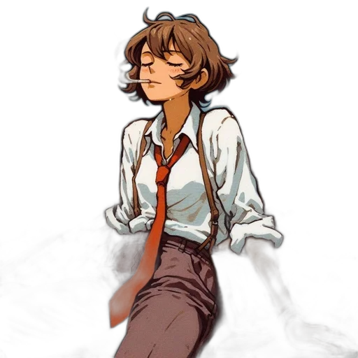 staff, jacket, dress, face transparent PNG cut-out