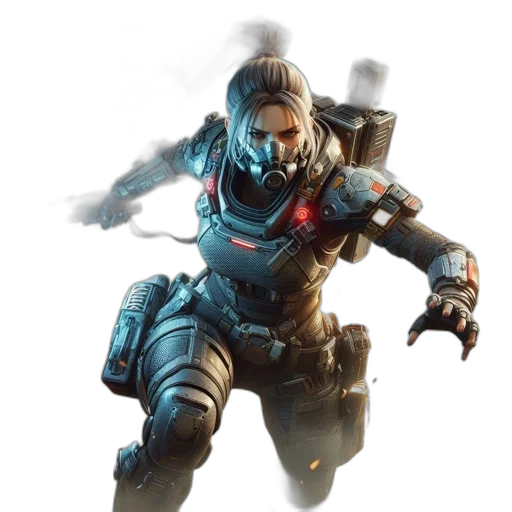 weapon, robot, face, concept art transparent PNG cut-out