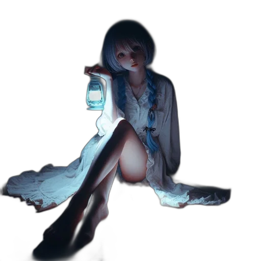 dress, bottle, staff, robot transparent PNG cut-out