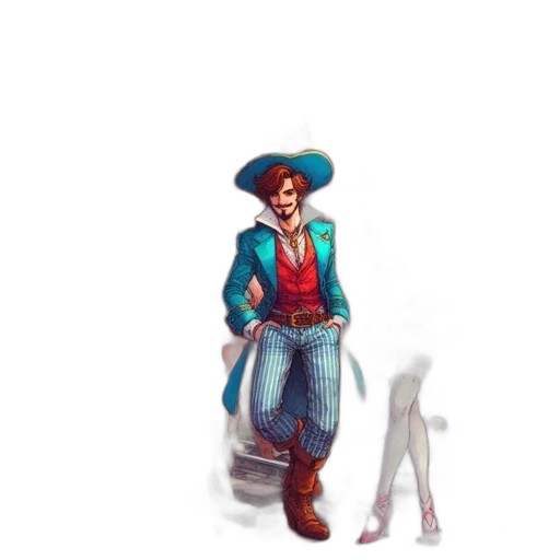 staff, hat, animal, jacket transparent PNG cut-out