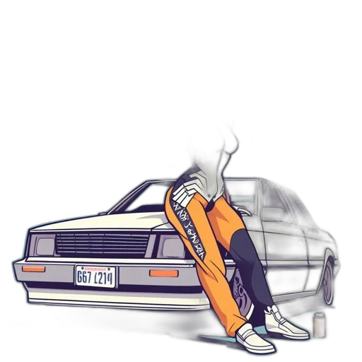 car, jacket, shoes, weapon transparent PNG cut-out