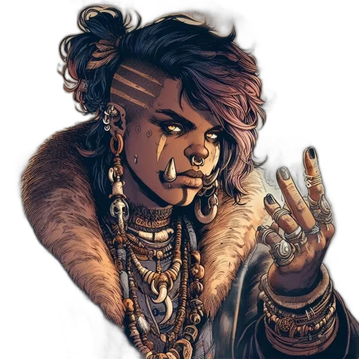 jewelry, face, jacket, staff transparent PNG cut-out