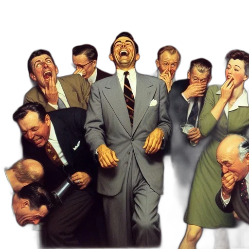 vintage-style, painting, man, suit transparent PNG cut-out