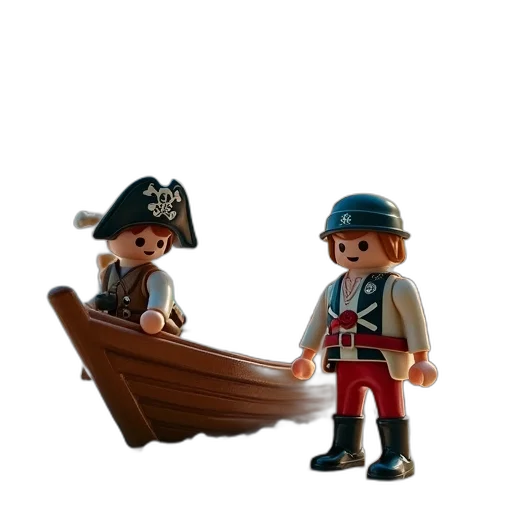 3d render, underwater, playmobil, pirates transparent PNG cut-out