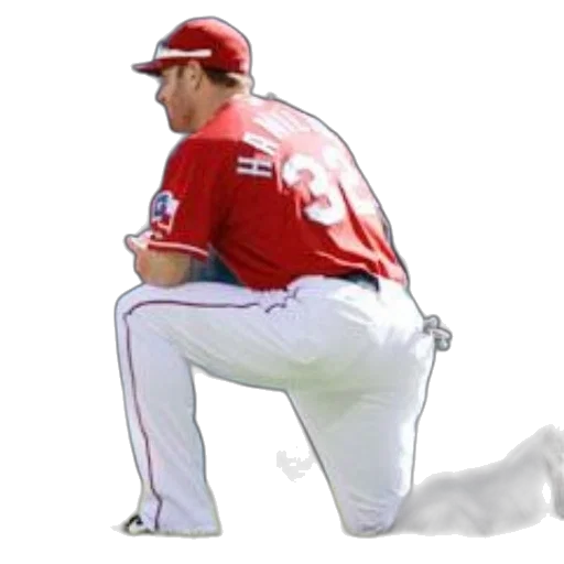 photorealistic, baseball, player, red transparent PNG cut-out
