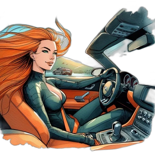 comic book art, concept art, fantasy art, cartoon transparent PNG cut-out