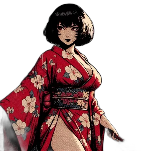 dress, concept art, anime, comic book art transparent PNG cut-out