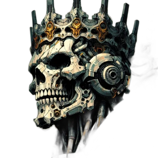 crown, mask, face, robot transparent PNG cut-out