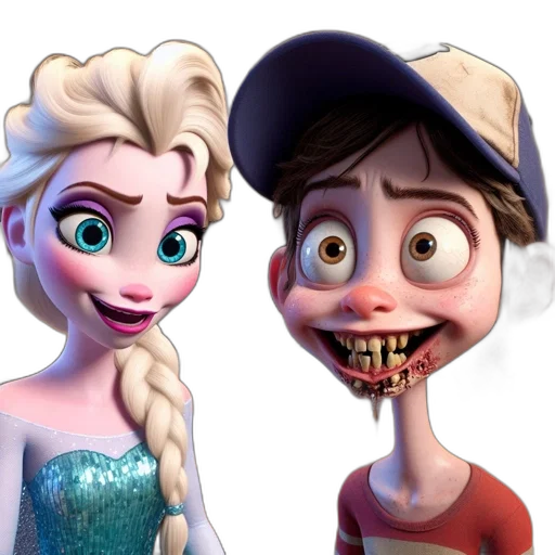 face, 3d render, cartoon, concept art transparent PNG cut-out