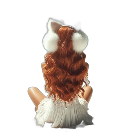 hair, crown, dress, staff transparent PNG cut-out