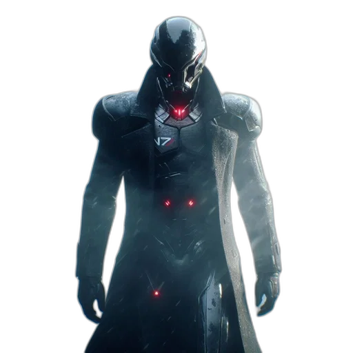 robot, mask, jacket, creature transparent PNG cut-out