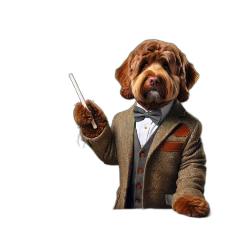 staff, animal, jacket, attired transparent PNG cut-out
