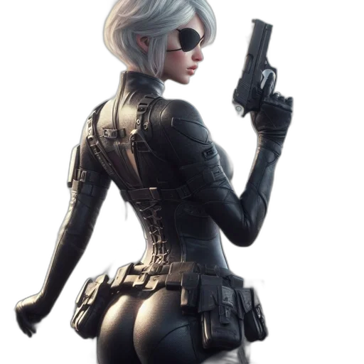 jacket, weapon, concept art, cyberpunk transparent PNG cut-out