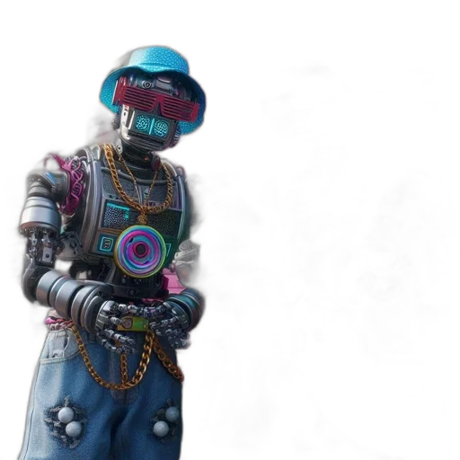robot, staff, weapon, jacket transparent PNG cut-out