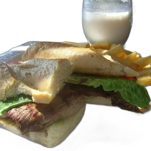 food, photorealistic, 3d render, sandwich transparent PNG cut-out
