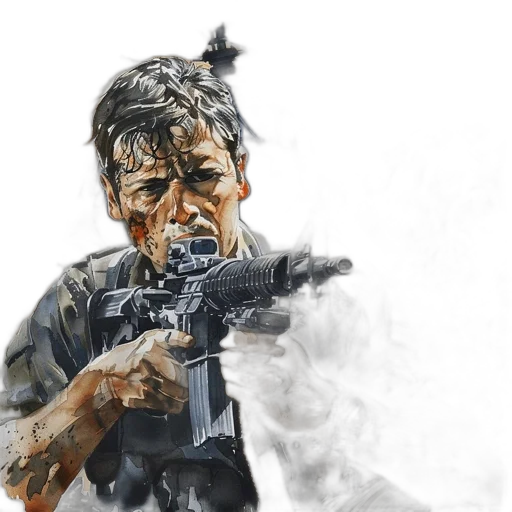 weapon, photorealistic, concept art, watercolor transparent PNG cut-out