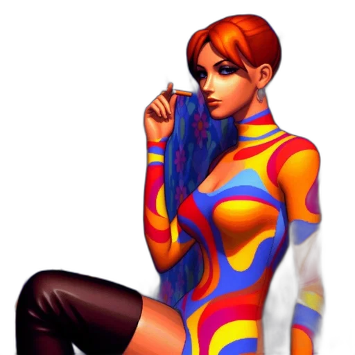 dress, pixel art, comic book art, concept art transparent PNG cut-out