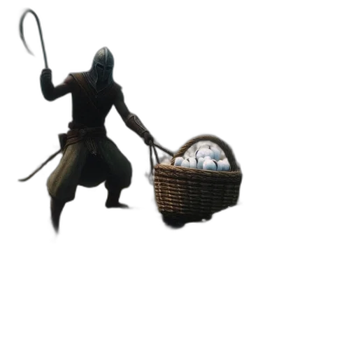 creature, mask, weapon, staff transparent PNG cut-out